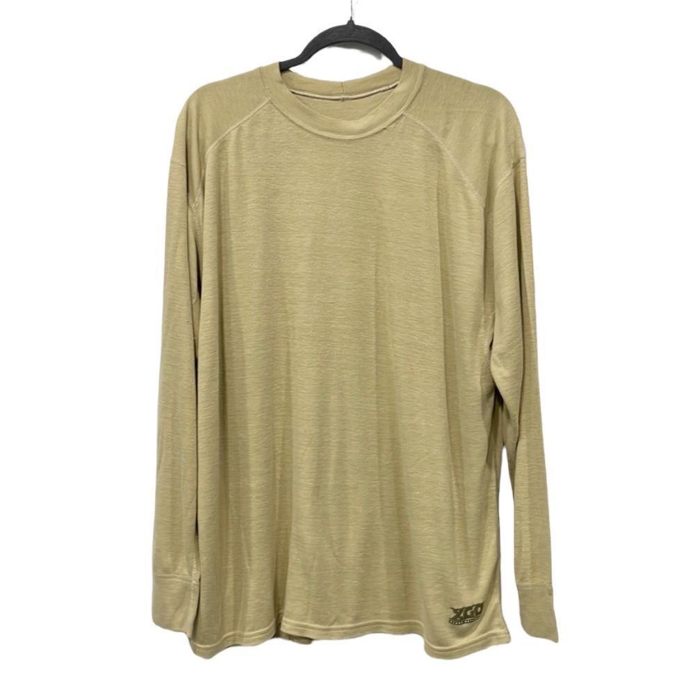 XGO Mens Flame Retardant Tan Long Sleeve Crewneck Shirt 2XL‎ Workwear Outdoor